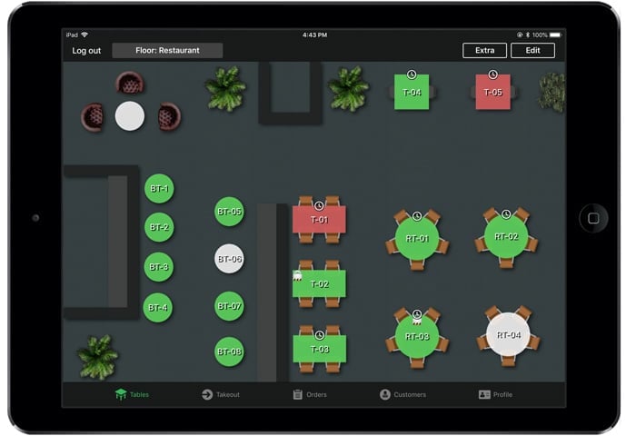 Table Layout Example on iPad