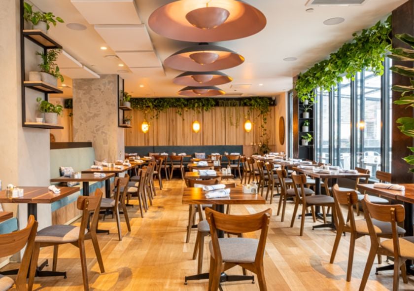 The interior design of Miriam restaurant