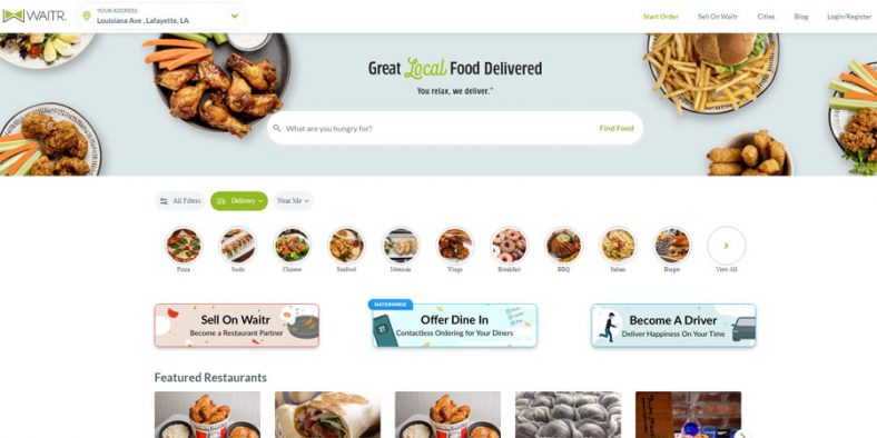 Waitr Online Delivery App