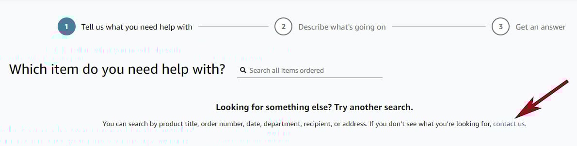 Contact Amazon Support