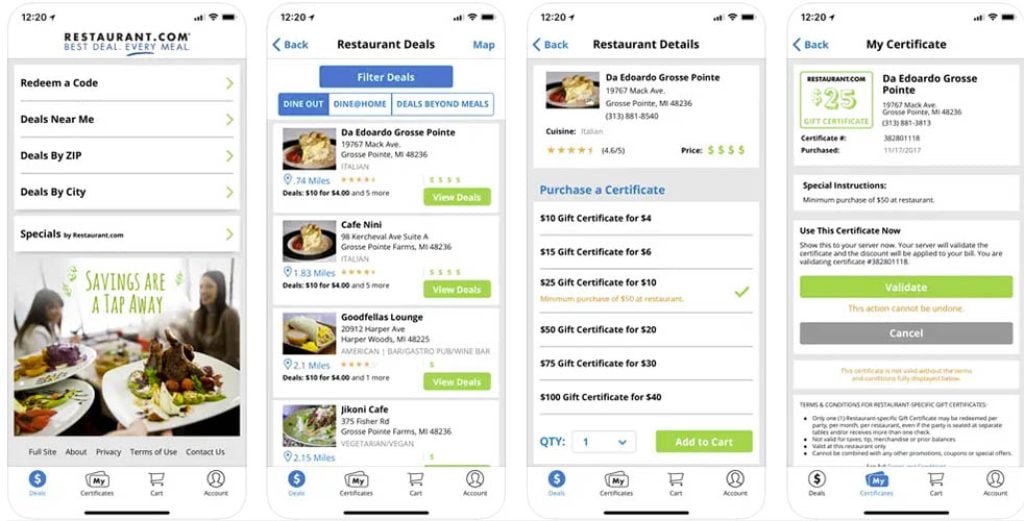 Restaurant.com App