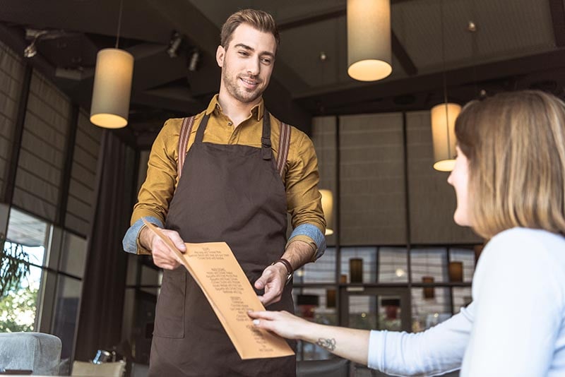 Guest Making Menu Selection with Server