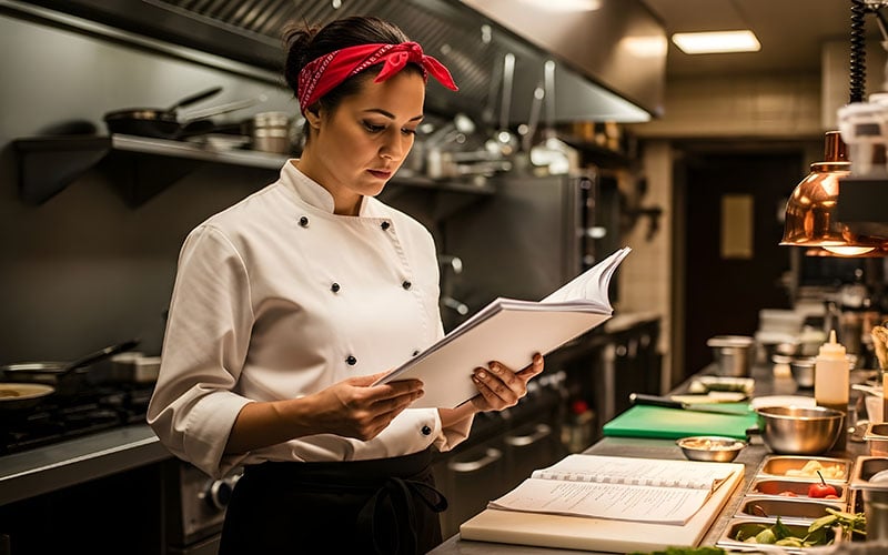 Restaurant Chef researching new Restaurant Equipment
