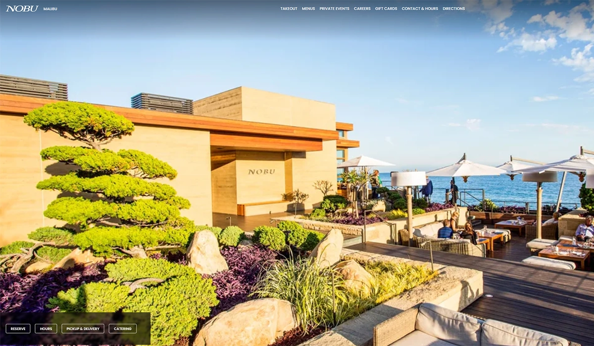 Nobu Restaurant Website - Malibu