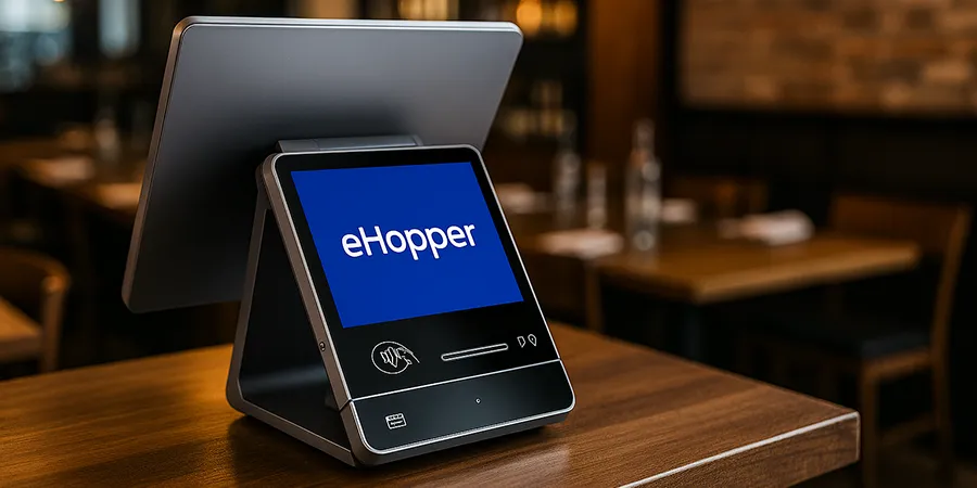 eHopper POS review image – POS system in restaurant environment